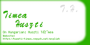 timea huszti business card